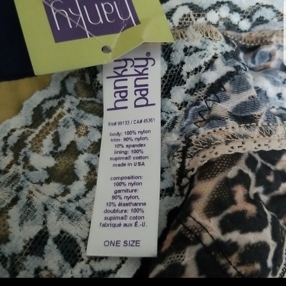 NEW! HANKY PANKY Classic leopard lowrise thong 1 pair - Picture 4 of 5